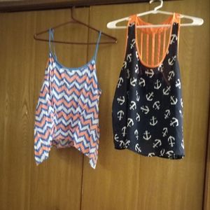 2 summer lightweight fabric tanks